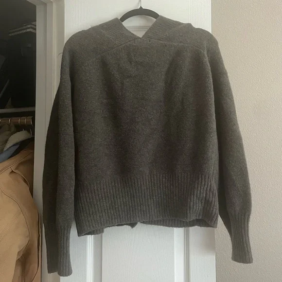 H&M Grey Sweater With Jeweled Buttons - Picture 3 of 4